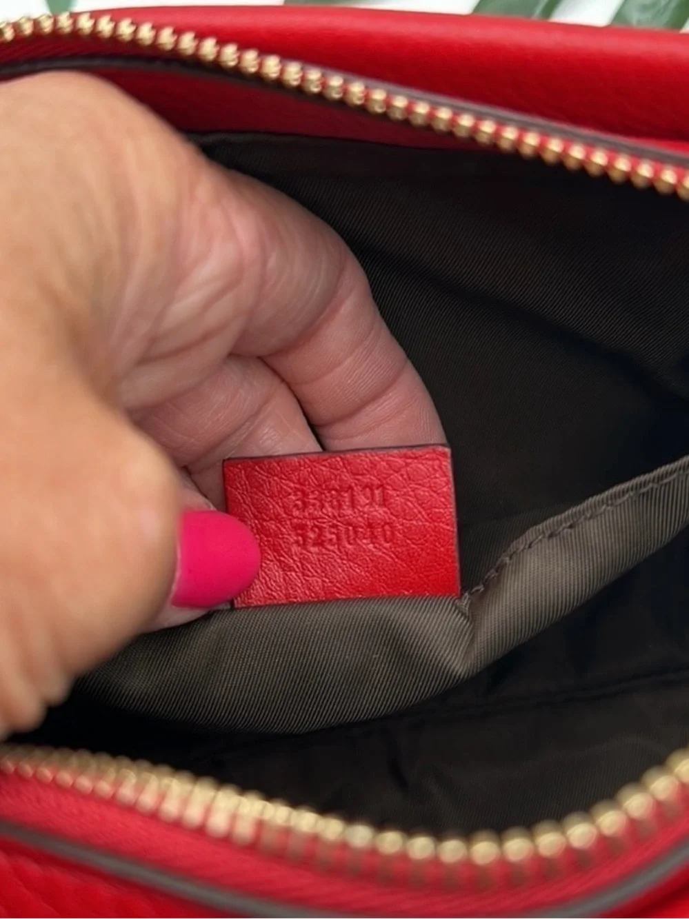 GUCCI | ✨NEW✨ Soho Cosmetic Case / Pouch in Red Pebbled Leather